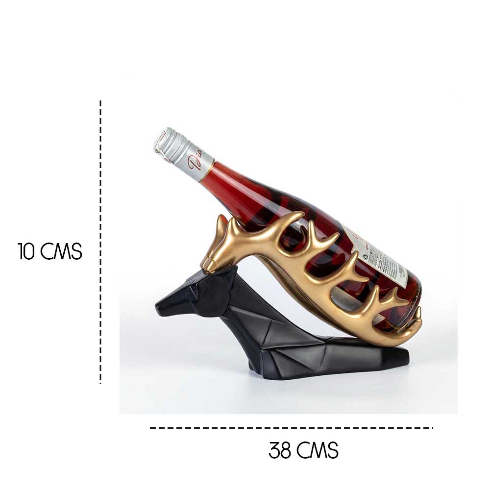Elegant Deer Bottle Holder Sculpture