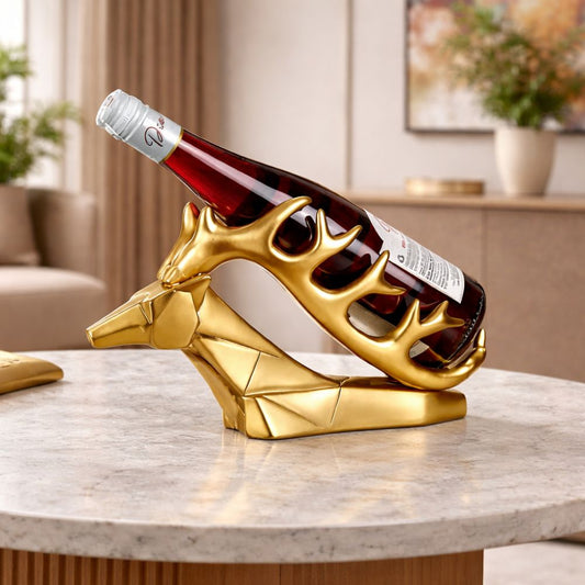 Elegant Deer Bottle Holder Sculpture