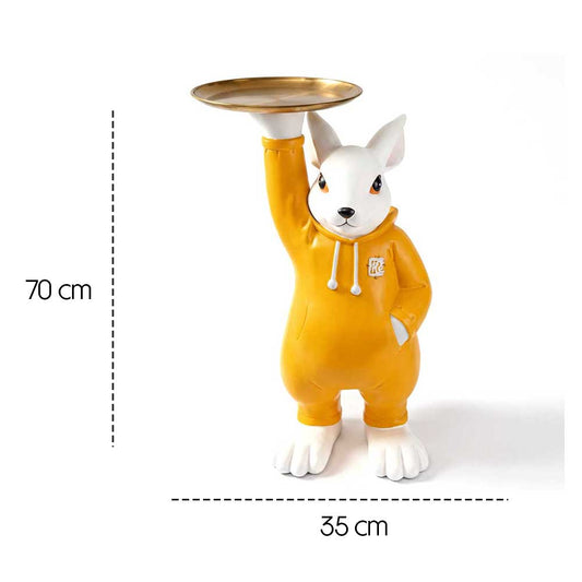 Rabbit Hand Tray Decor Sculpture