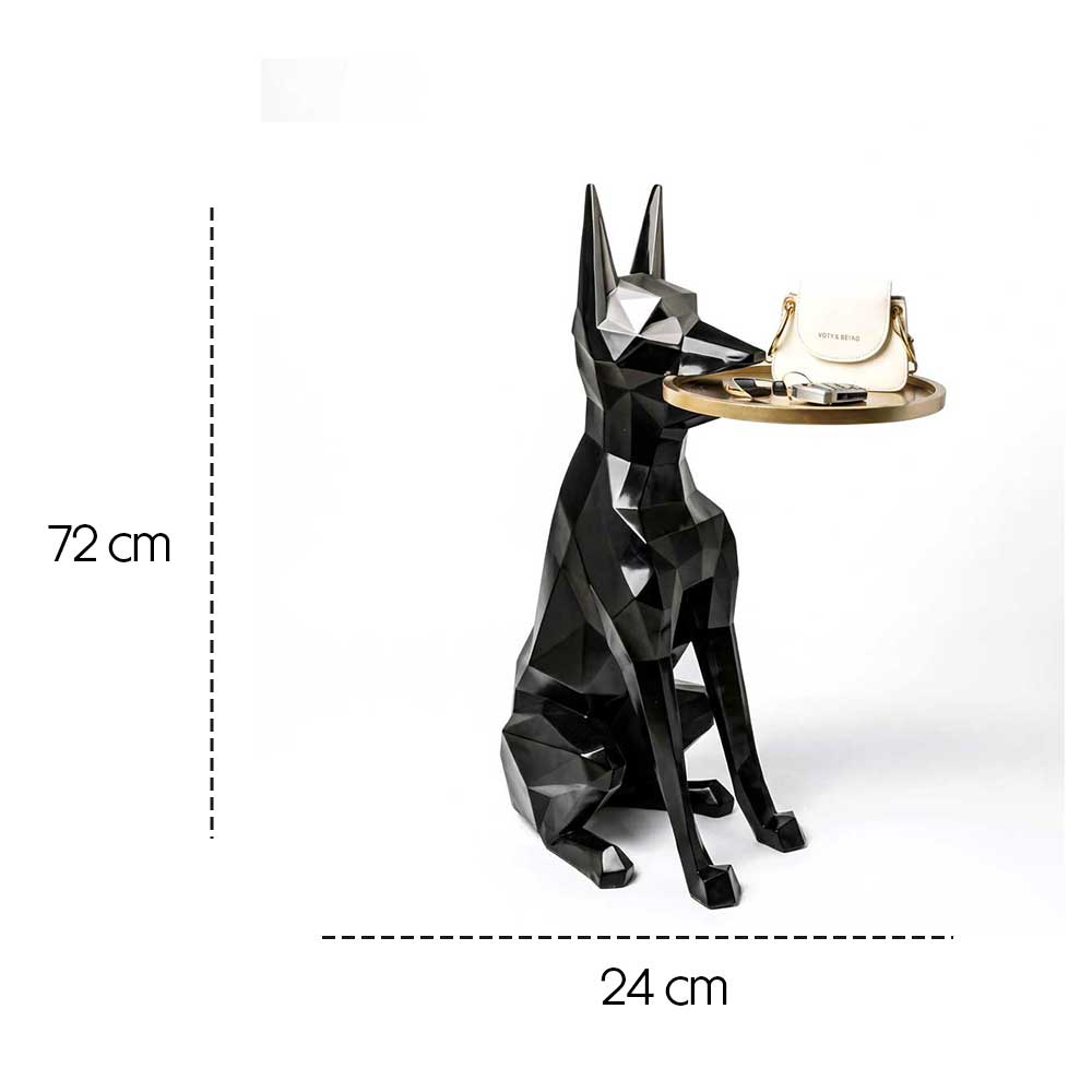 Luna Dog Decorative Side Table Sculpture