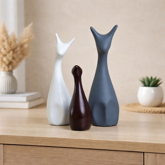 Cat Figurine Decorative Sculpture