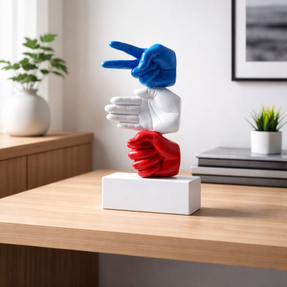 Colourful Hand Modern Art Sculpture