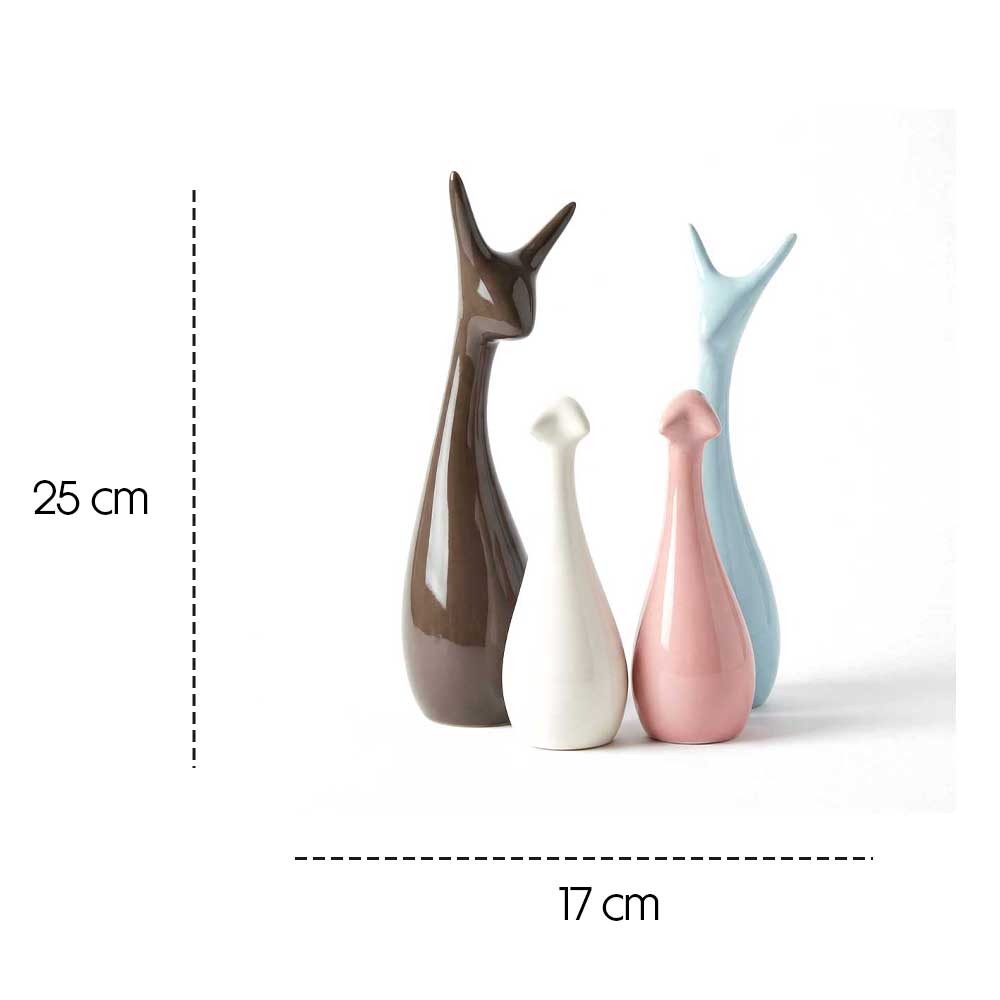 Deer Set of 3 Decorative Sculptures