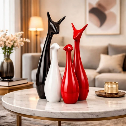 Deer Set of 3 Decorative Sculptures