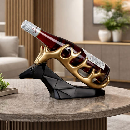 Elegant Deer Bottle Holder Sculpture