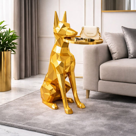 Luna Dog Decorative Side Table Sculpture