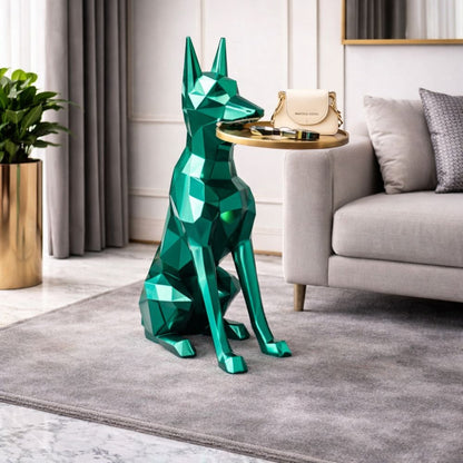 Luna Dog Decorative Side Table Sculpture