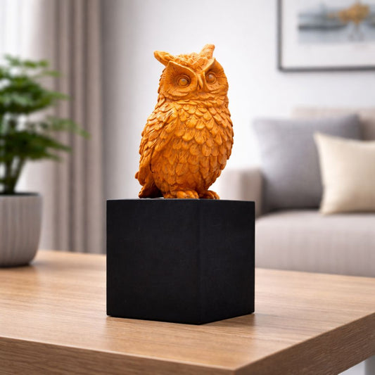 Owl Decorative Sculpture – Wisdom Bird Figurine