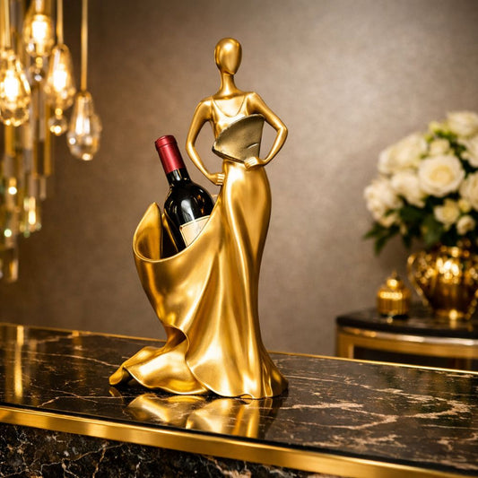 Pegesus Elegant Lady Wine Holder Sculpture