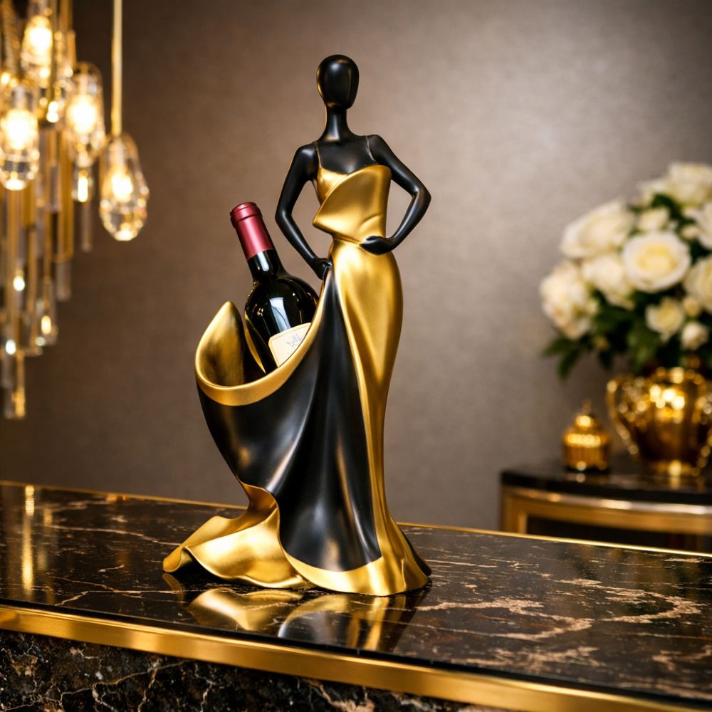 Pegesus Elegant Lady Wine Holder Sculpture