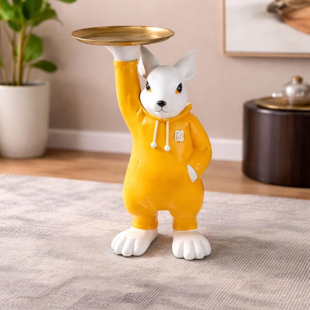 Rabbit Hand Tray Decor Sculpture