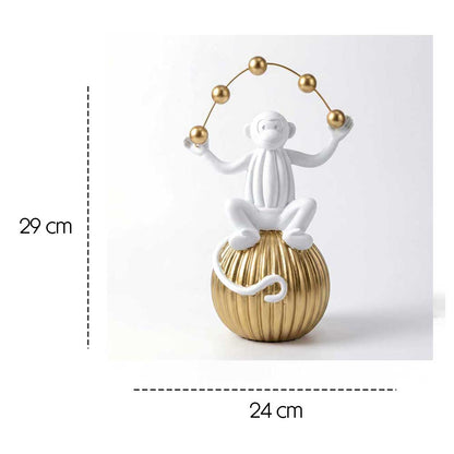 Ring Monkey Decorative Sculpture