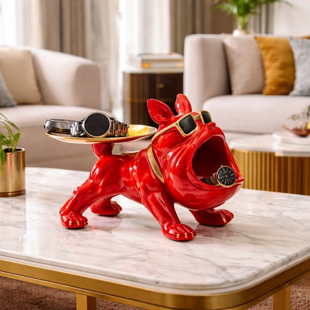 Storage Dog Decorative Tray Organizer