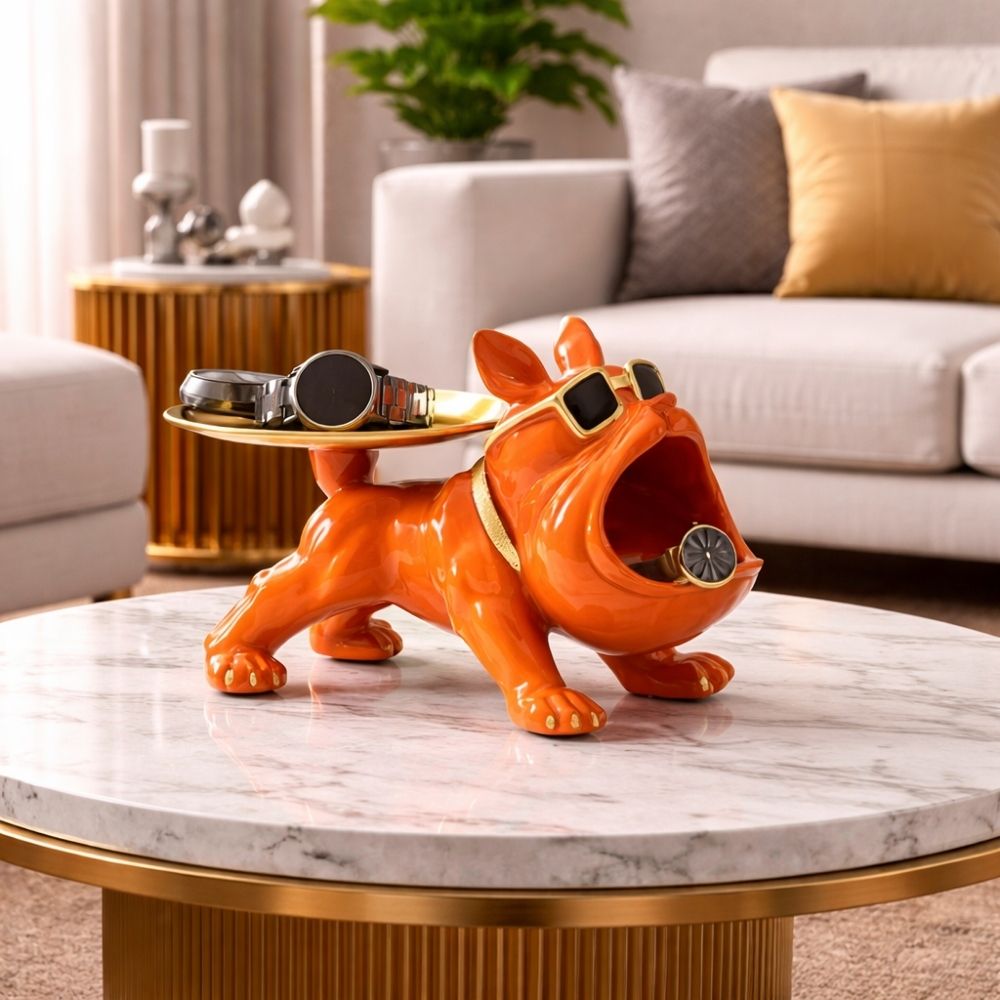 Storage Dog Decorative Tray Organizer