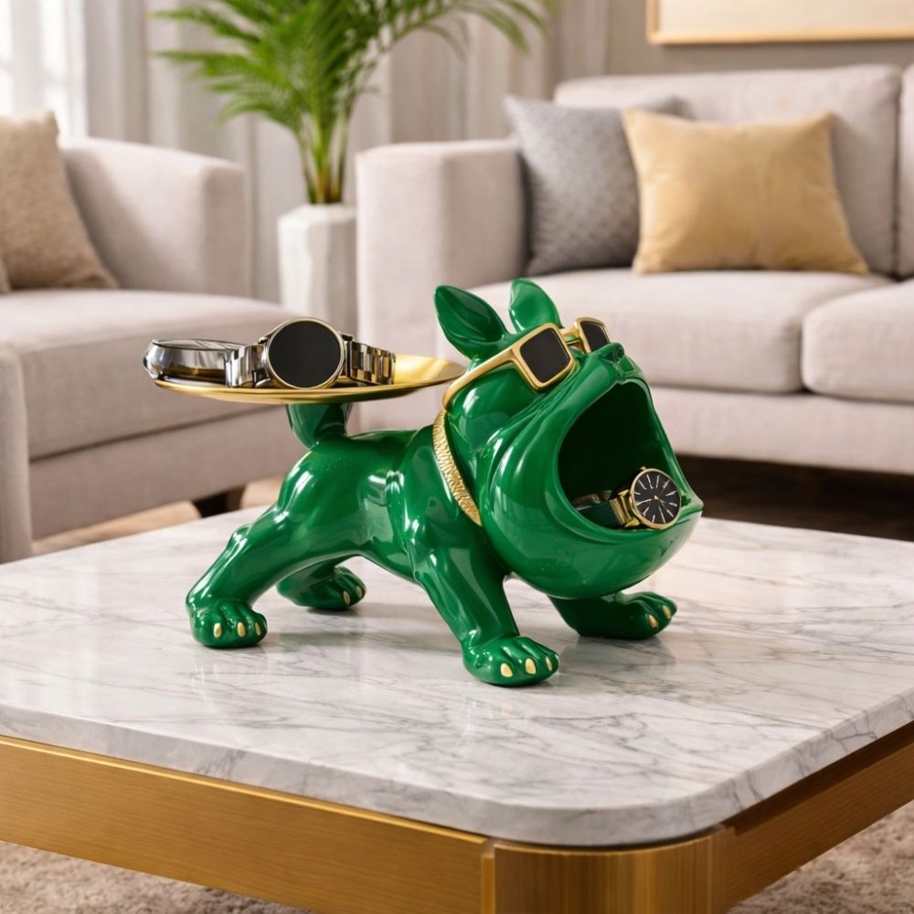 Storage Dog Decorative Tray Organizer