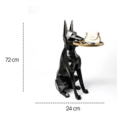 Luna Dog Decorative Side Table Sculpture